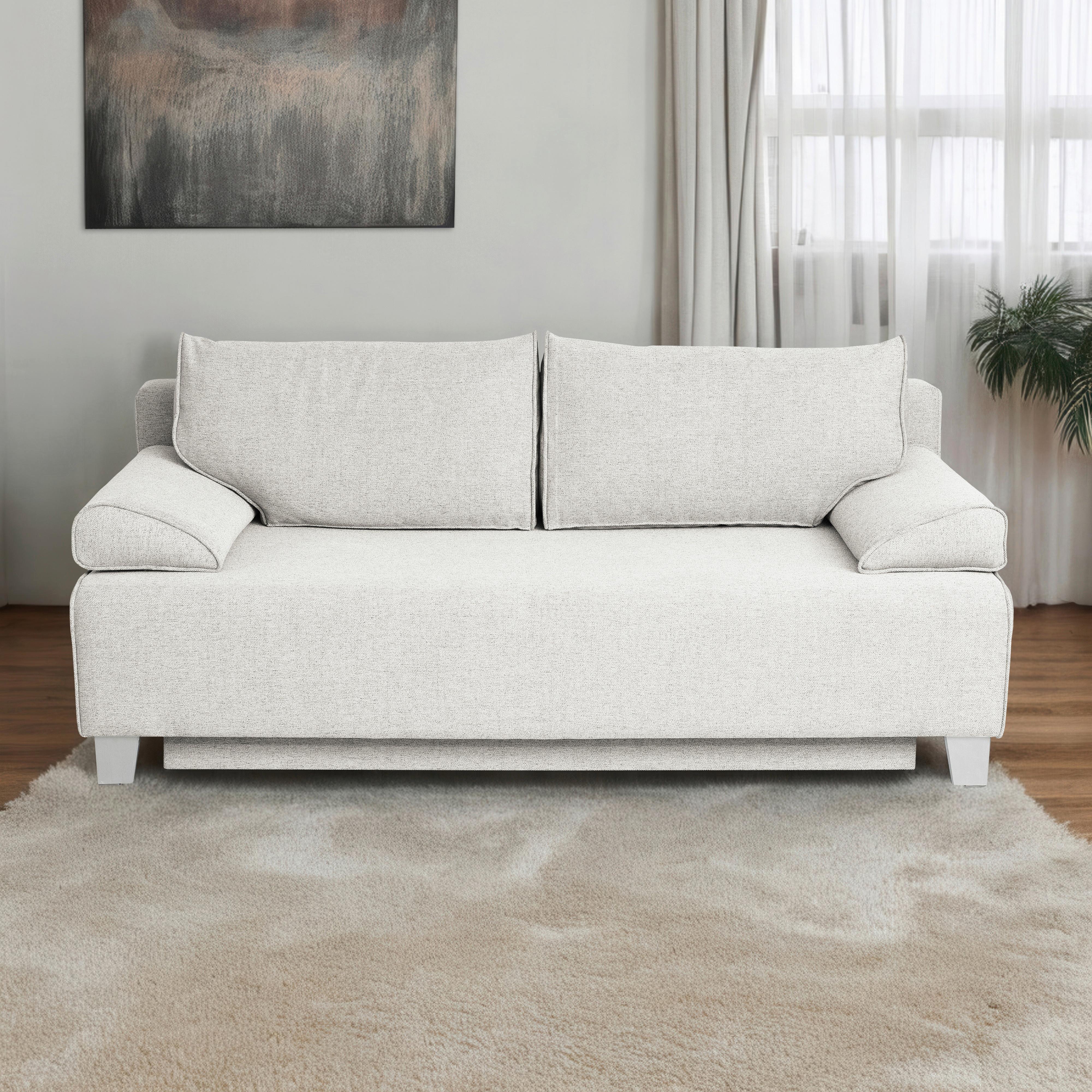 Schlafsofa Lena - Creme/Weiß, Design, Textil (190/75/97cm) - P & B