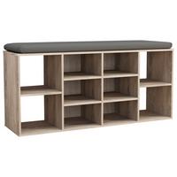 Garderobenbank Hinsol Sonoma Eiche, 104 cm - Anthrazit/Sonoma Eiche, Design, Holzwerkstoff/Kunststoff (104/50/30cm) - MID.YOU