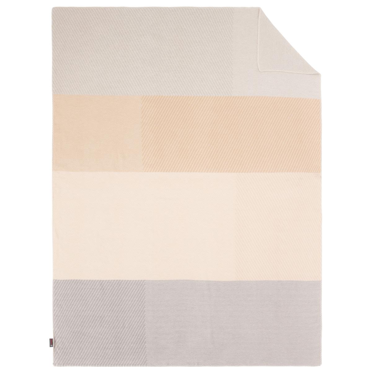 Kuscheldecke Salima Grau/Beige 150x200cm Streifen - Beige/Grau, KONVENTIONELL, Textil (150/200cm) - Ibena
