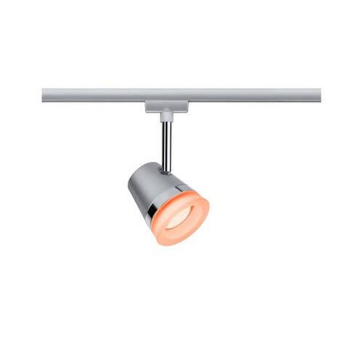 Schienensystem Urail Strahler 95525 In Chromfarben, Dimmbar - Chromfarben, Basics, Kunststoff/Metall (8,5/18,5cm) - Paulmann