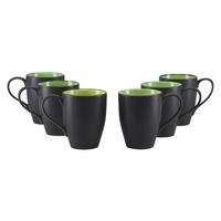KAFFEEBECHERSET 24926 HOT GREEN KAFFEEBECHER - Dunkelgelb/Schwarz, Basics, Keramik (300ml) - Creatable