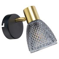 Wandleuchte Exkl. E14, 40w - Schwarz, LIFESTYLE, Glas/Metall (16,5/8,5/14cm) - Näve