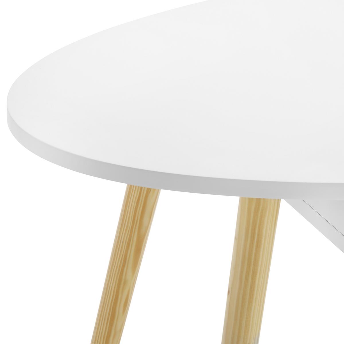 Konferenční stolek Silvio - bílá/barvy pinie, Moderní, dřevo/kompozitní dřevo (100/50/42,5cm) - Bessagi Home