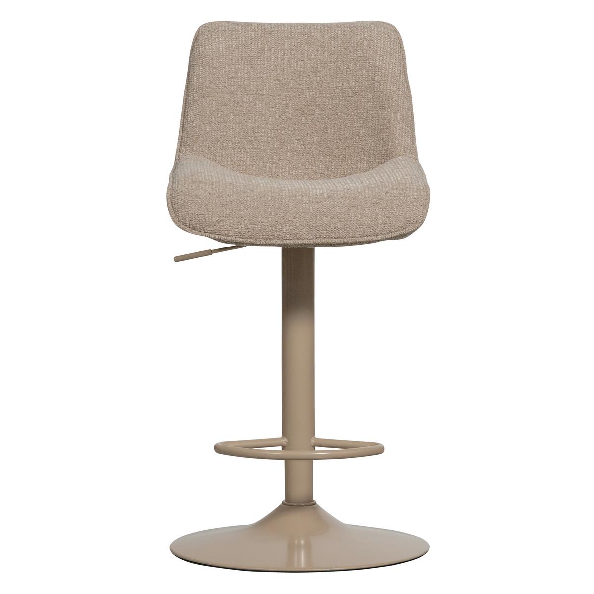 Barhocker Marten Sandfarben B: 45cm - Sandfarben, MODERN, Textil/Metall (45/110/50cm) - Livetastic