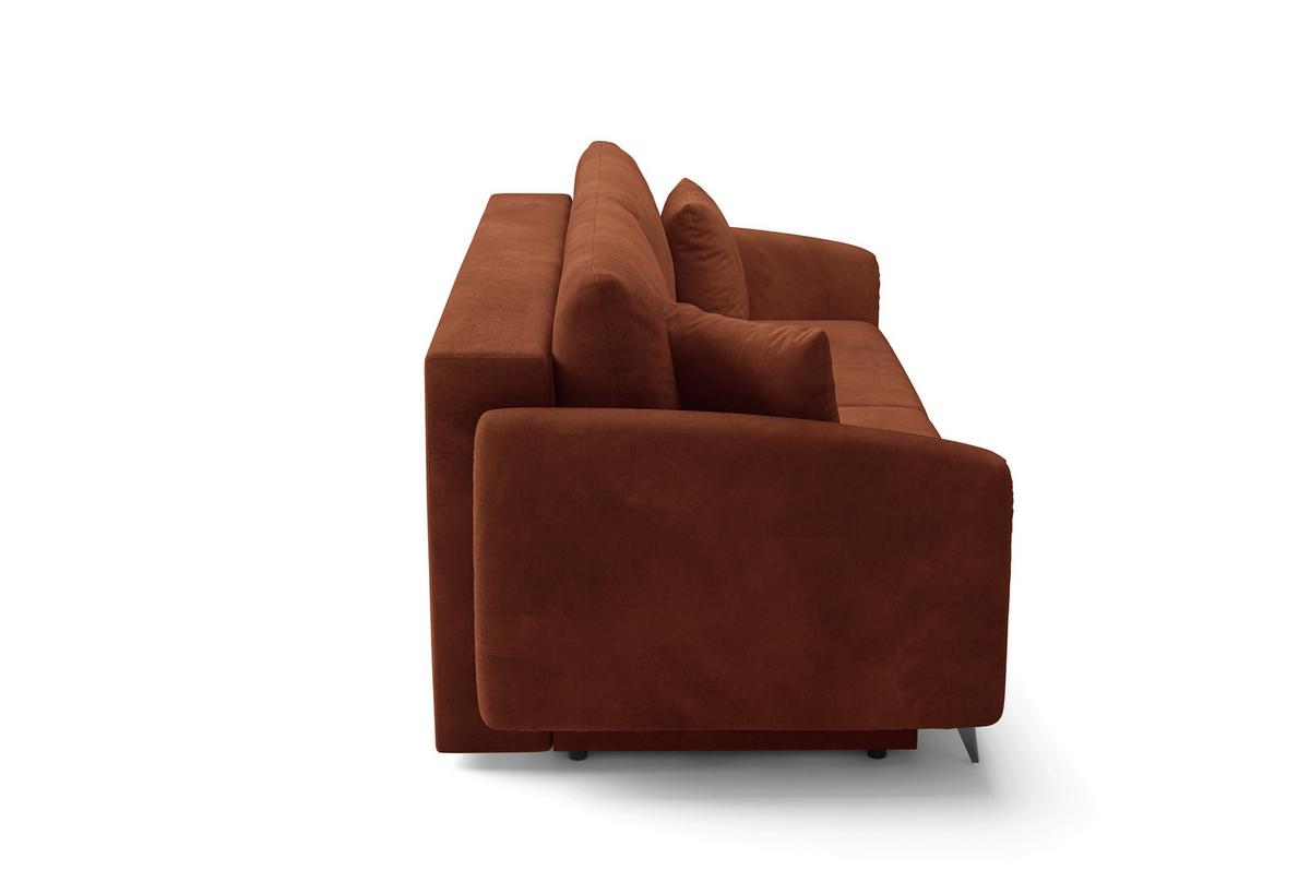 Schlafsofa Ingrid Rostfarben B: 230cm - Rostfarben/Creme, Design, Textil (230/100/103cm) - Livetastic