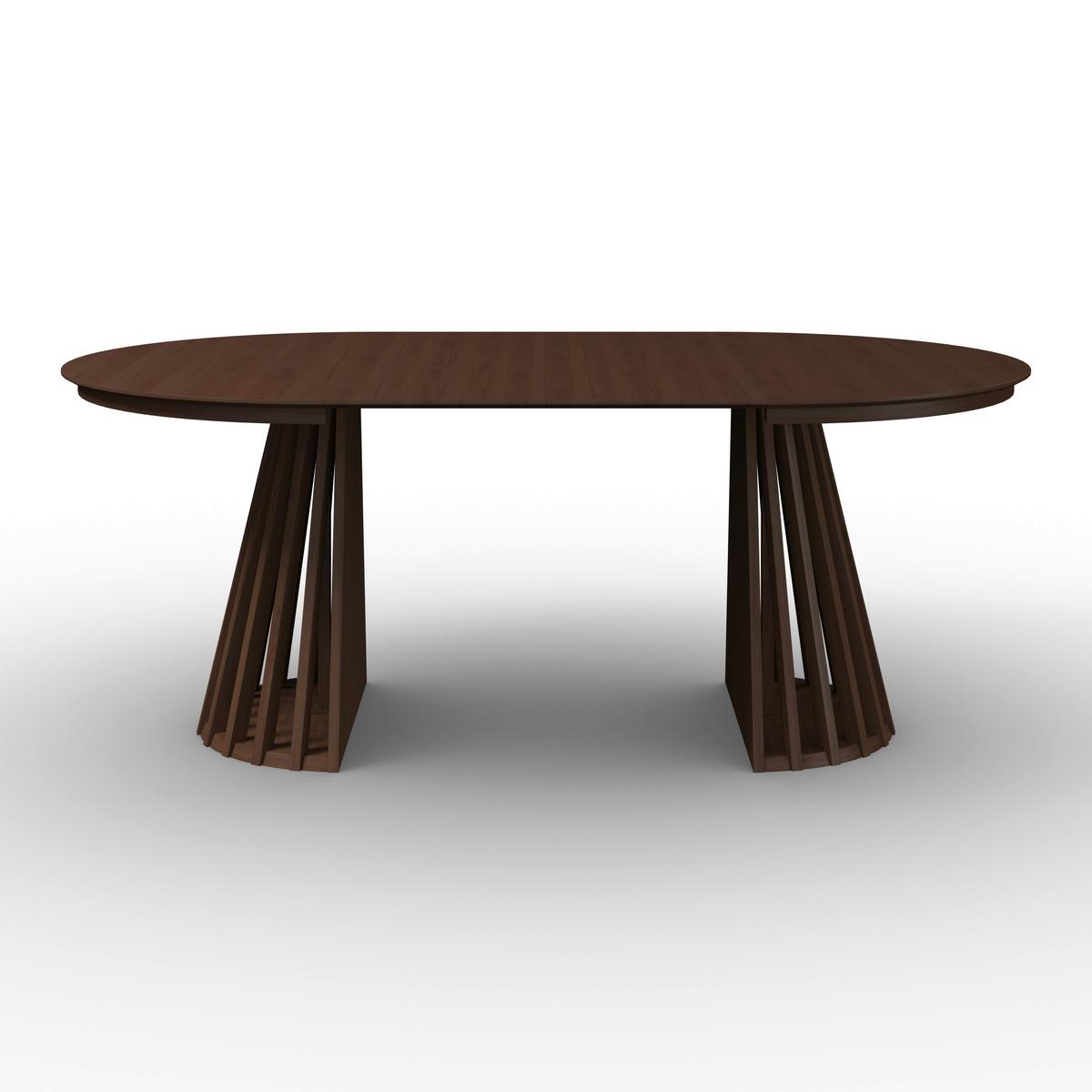 Výsuvný stôl ENNIO 120 - barvy vlašských ořechů, Moderní, kov/dřevo (120-160/75/120cm) - Bessagi Home