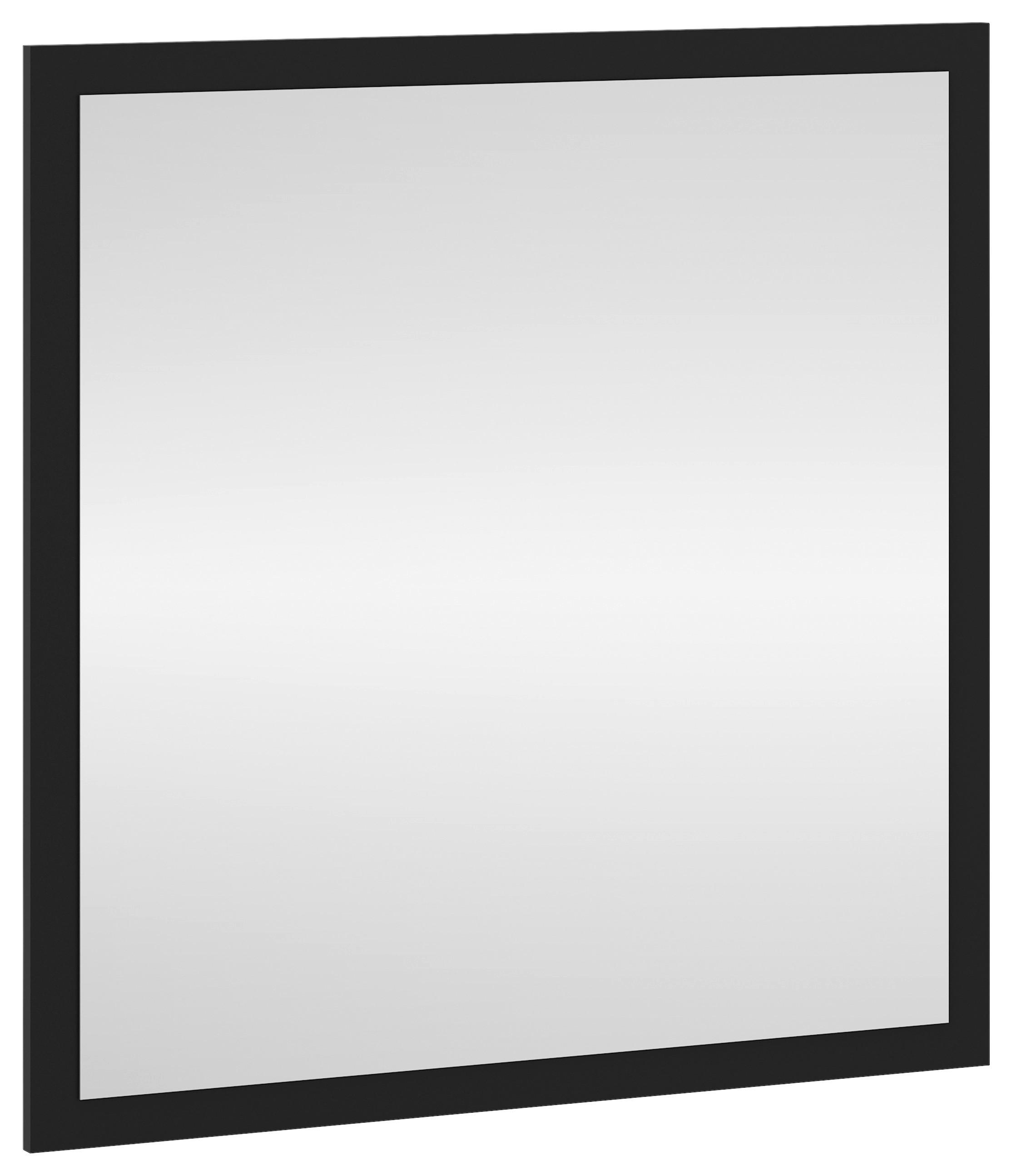 Wandspiegel Welcome B: 88,4, Schwarz Matt - Schwarz/Eiche Artisan, MODERN, Glas/Holzwerkstoff (88,3/84/2cm)