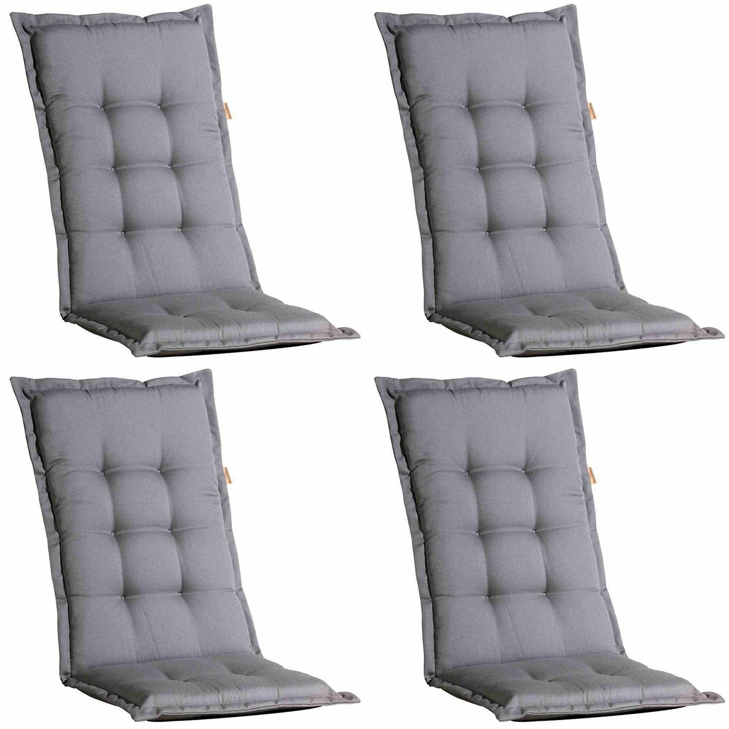 Auflage für Sessel Pana 4-Tlg. BxHxT 50x8x123 cm Grau - Grau, KONVENTIONELL, Textil (50/8/123cm) - Ambia Garden