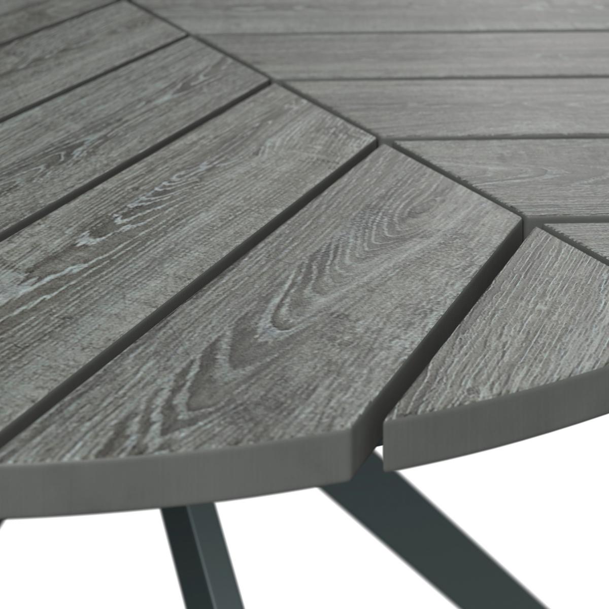 Gartentisch Marbella - Schwarz/Grau, MODERN, Kunststoff/Metall (113/74/113cm) - Beldano