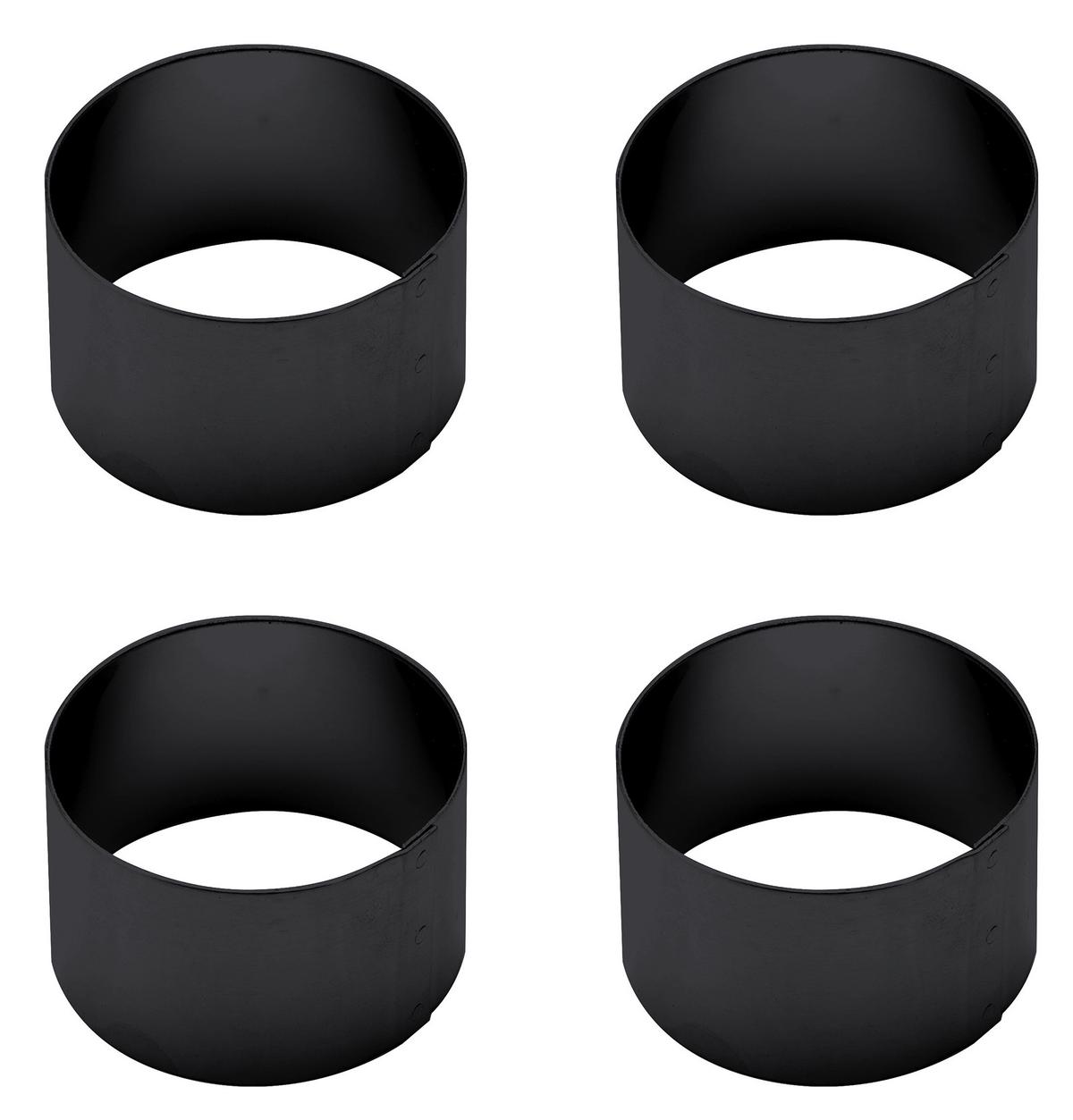 Serviettenringeset Ew-Nr-2110s - Schwarz, Basics, Metall (4/2,5cm) - Echtwerk