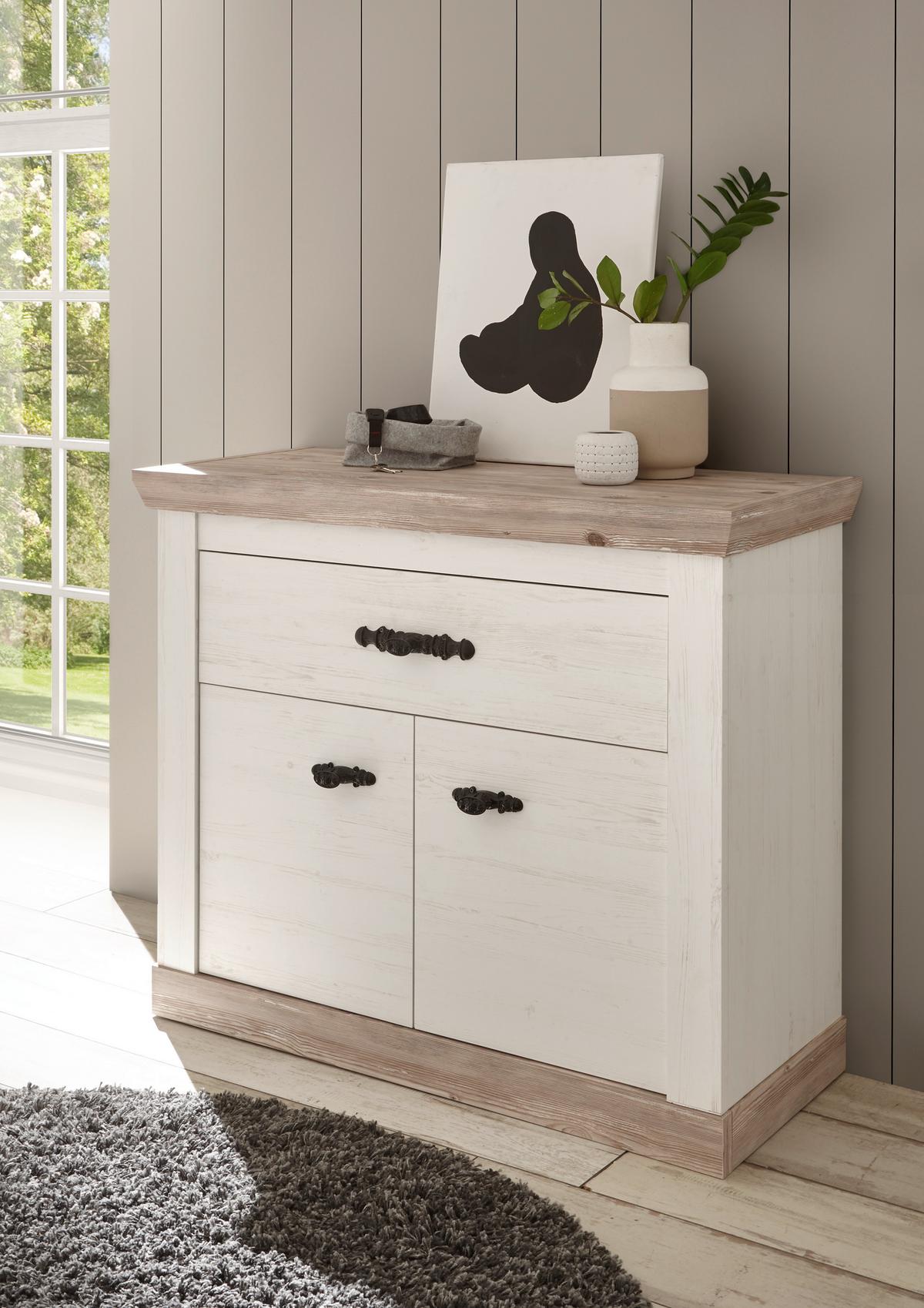 Kommode Florenz Hellbraun/Pinienfarben B:107cm - Hellbraun/Pinienfarben, Design, Holzwerkstoff (107/87/45cm) - MID.YOU