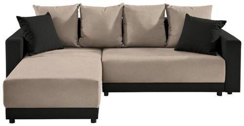 Eckschlafsofa Time - Schlammfarben/Dunkelgrau, Design, Textil (178/248cm) - MID.YOU
