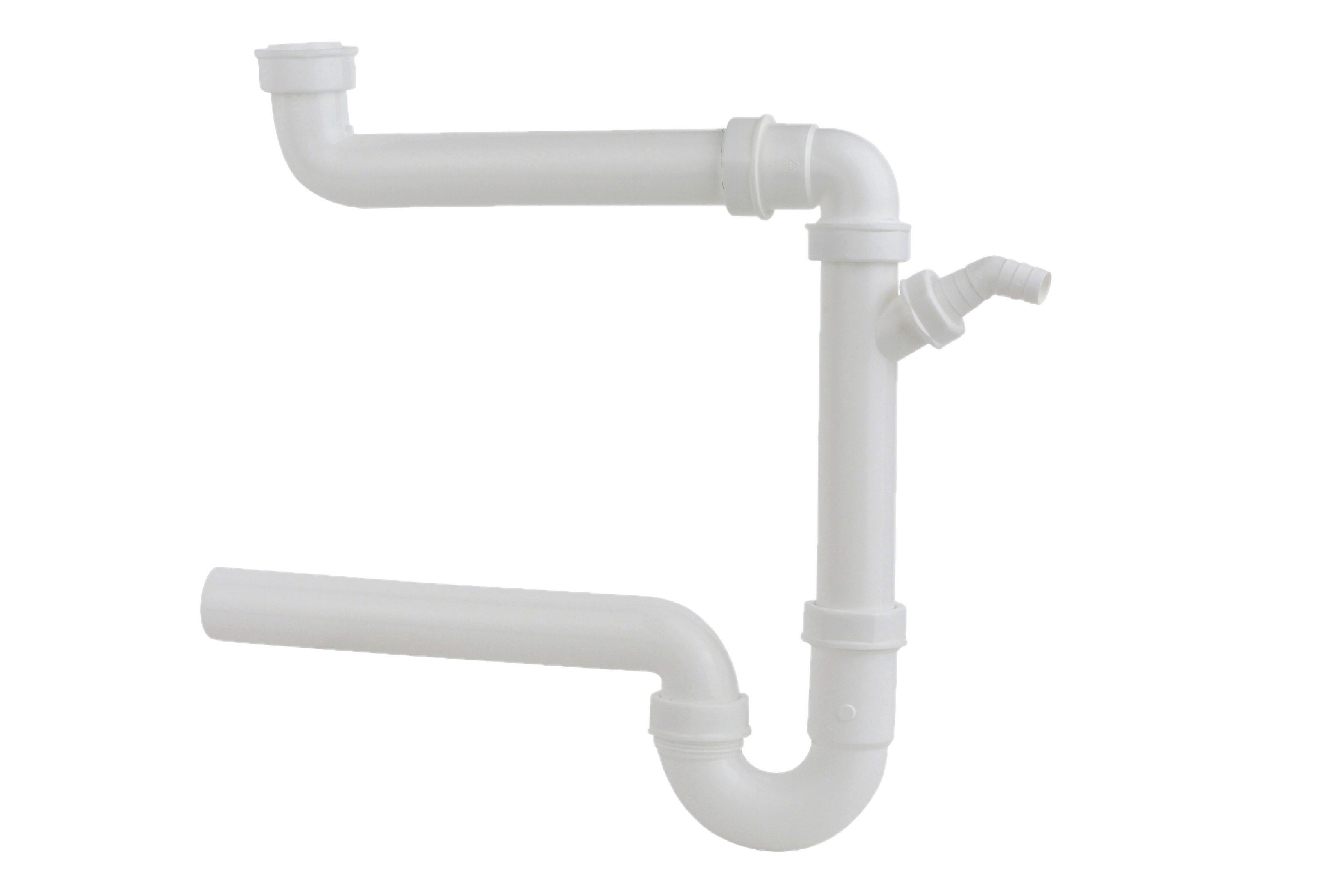 Szifon 98833548 - fehér, Basics, műanyag (4cm)