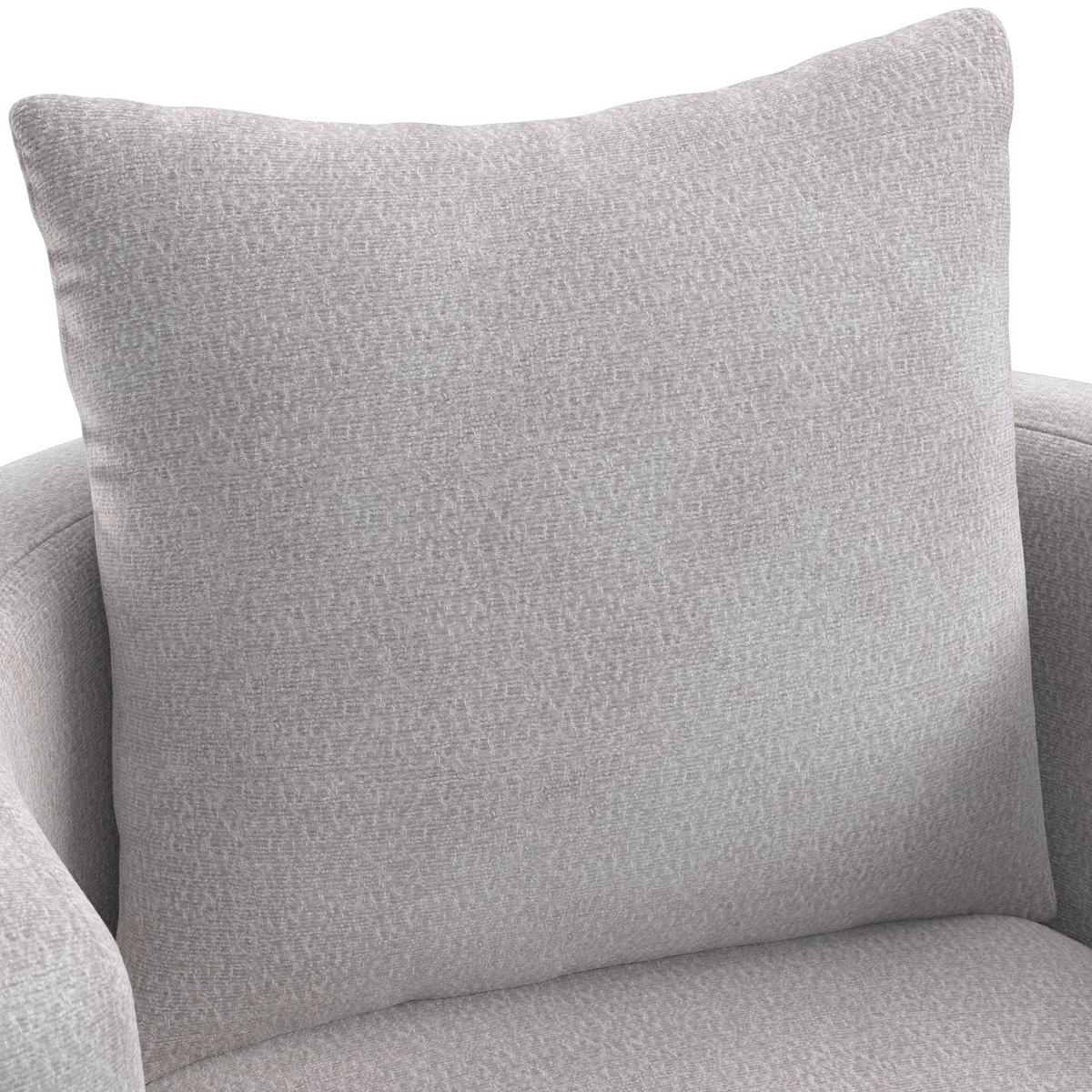 Relaxační křeslo MARIETA, šedobéžová žinylka, max.140 kg - černá/šedobéžová, Moderní, kov/dřevo (76/84/78cm) - Bessagi Home