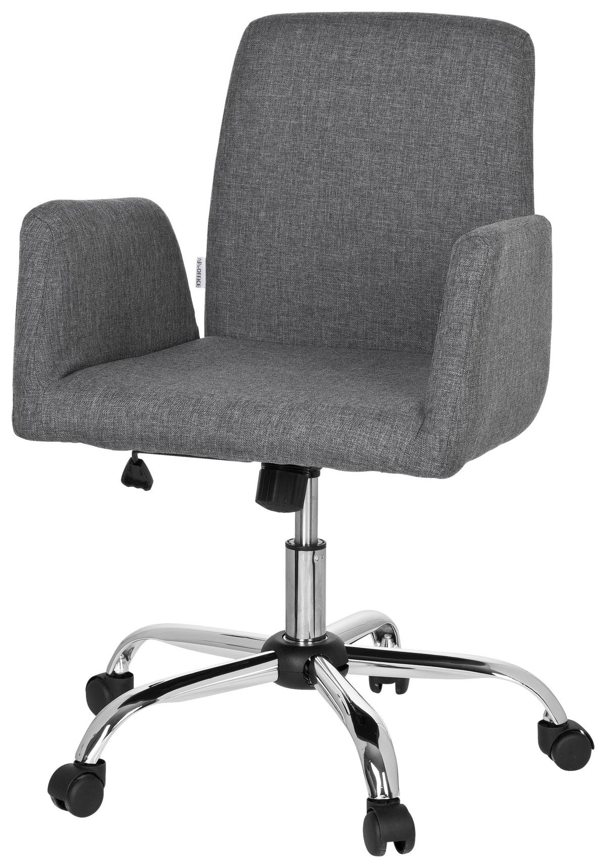 Drehstuhl Flow Grau - Chromfarben/Grau, MODERN, Kunststoff/Textil (54/95/44cm) - MID.YOU