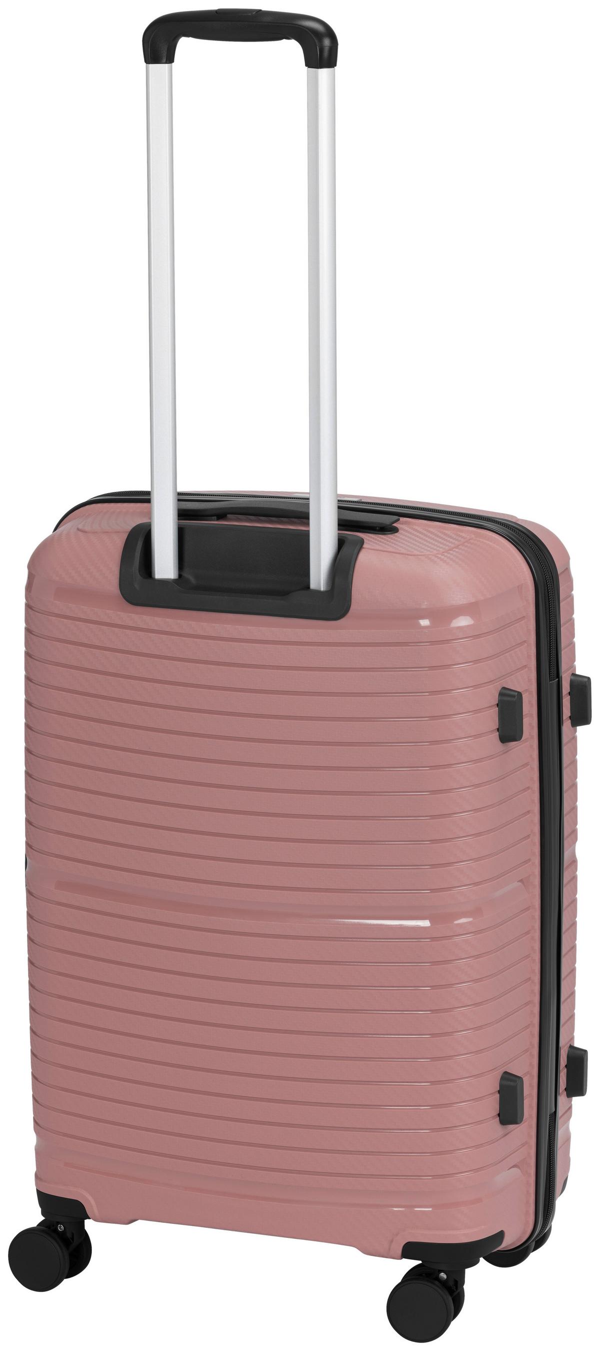 Reisekofferset Monika - Pink, KONVENTIONELL, Kunststoff/Textil - Luca Bessoni