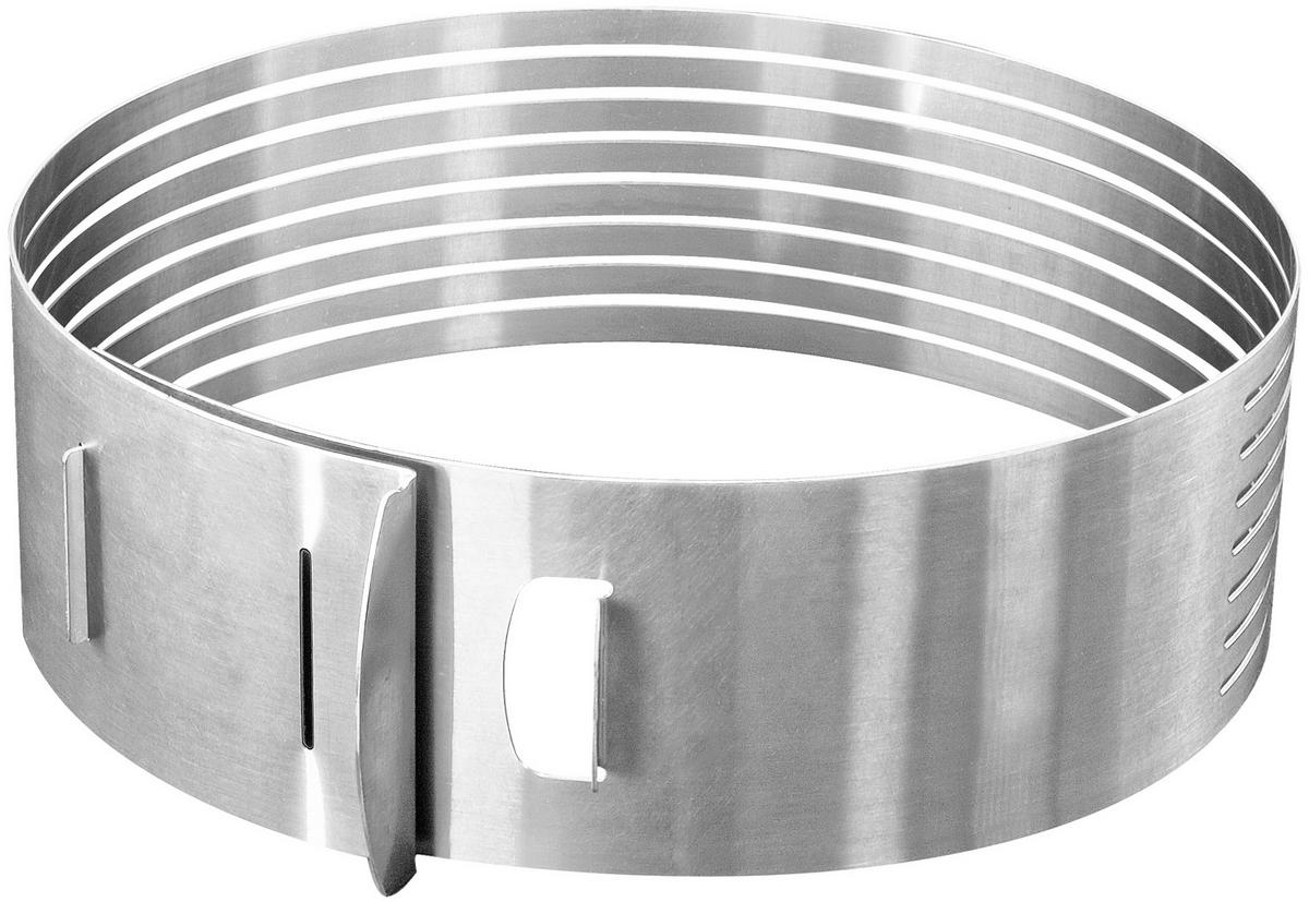 Tortenbodenschneidhilfe Rund Dxh: Ca. 24-26x8 Cm - Silberfarben, Basics, Metall (24-26/8cm) - Zenker