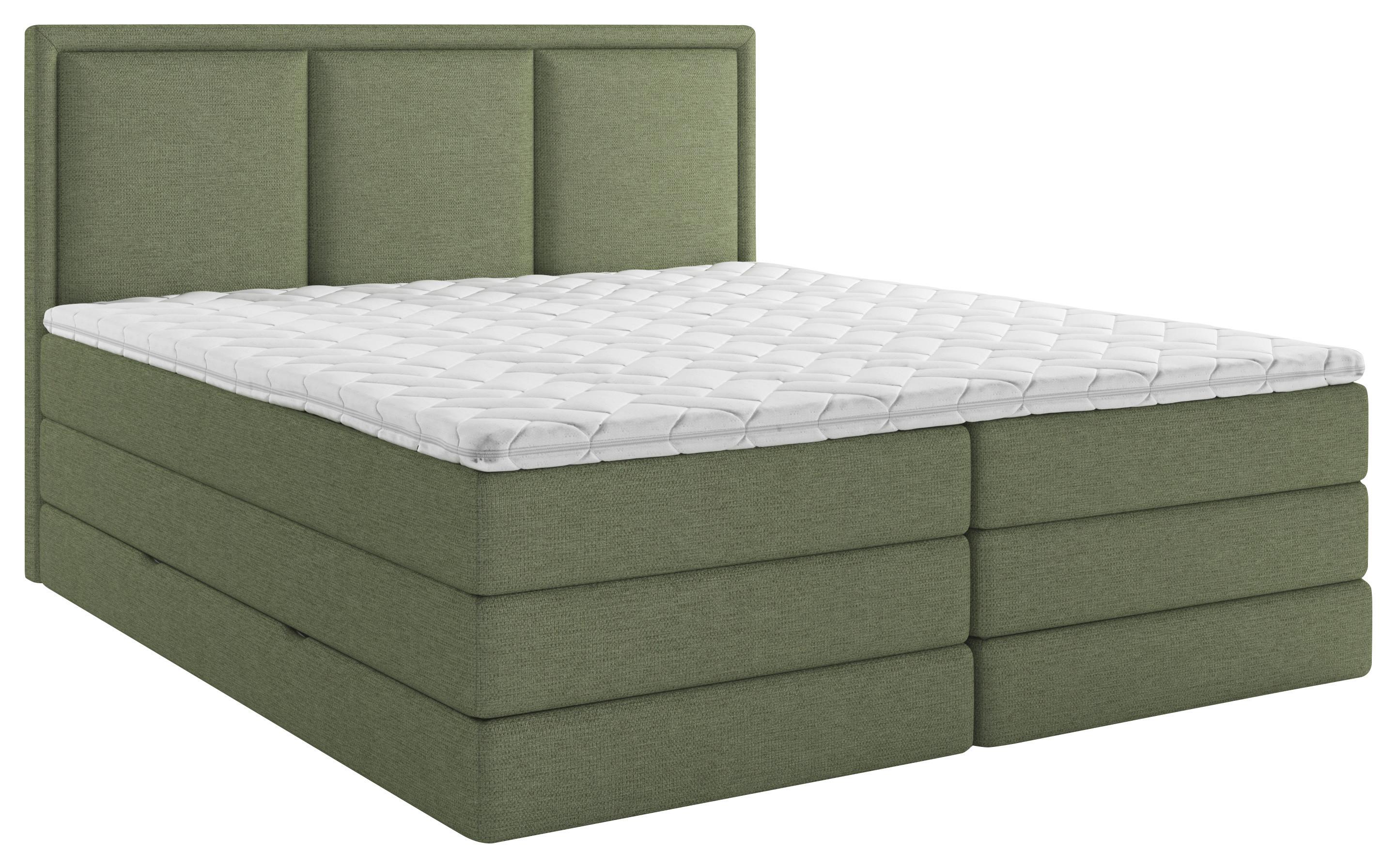 Boxspringbett Swing Ii K - Grün, Design, Holzwerkstoff/Textil (200/200cm) - MID.YOU