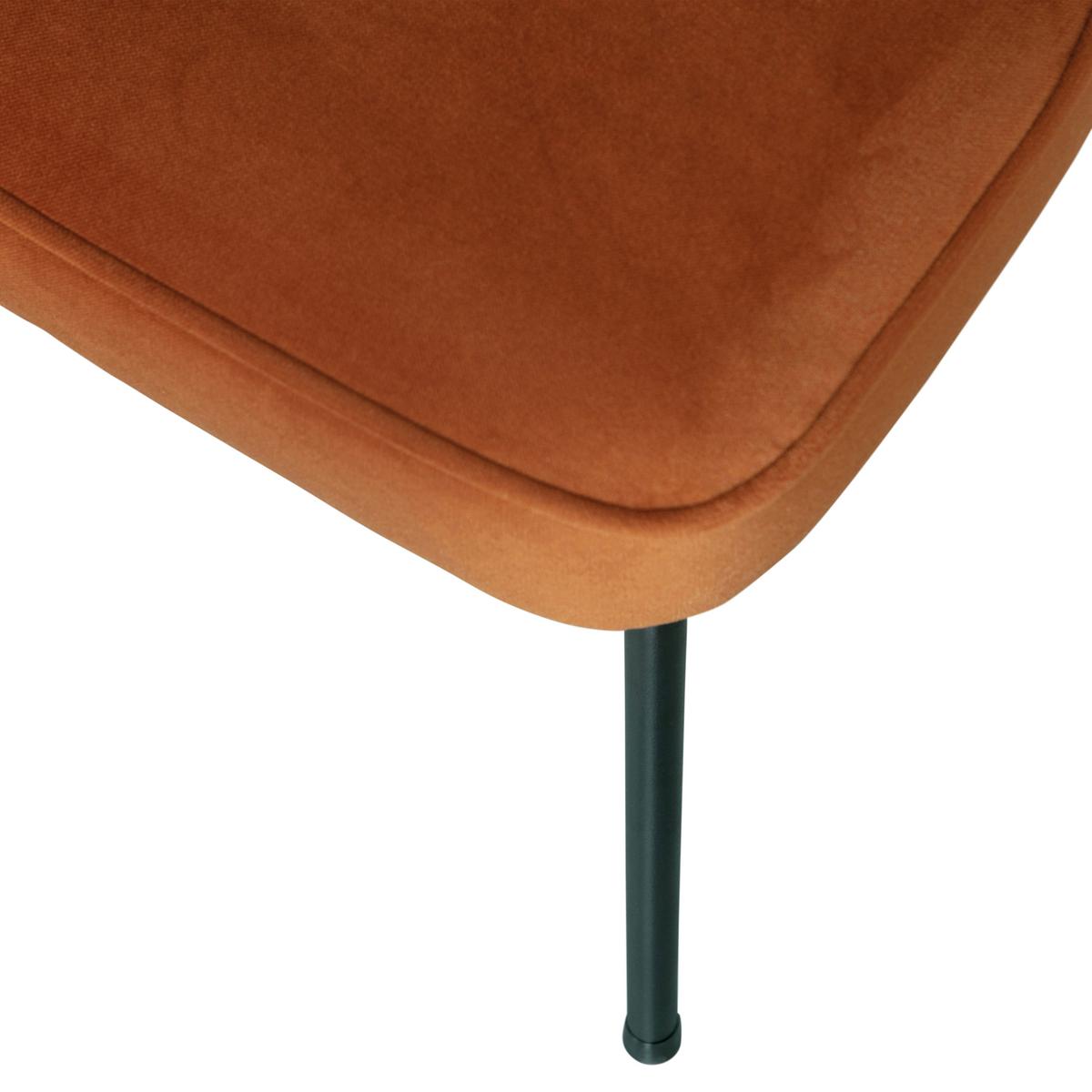 Stuhl-Set Vogue Rostfarben B: 50cm - Rostfarben/Schwarz, MODERN, Textil/Metall (50/83/57cm) - Livetastic