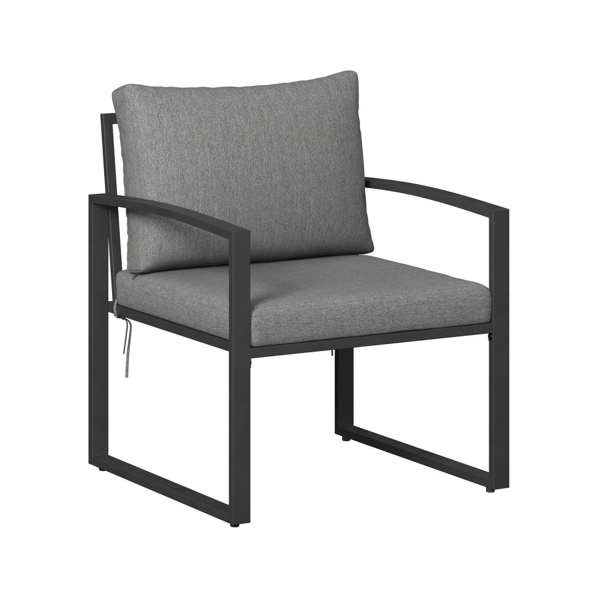 Loungegarnitur Salvador - Dunkelgrau/Grau, MODERN, Holzwerkstoff/Textil (165/72/68cm) - Beldano