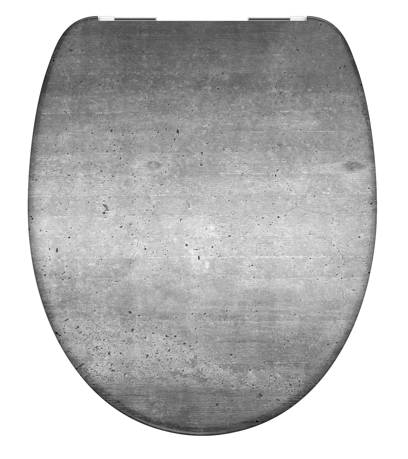 Wc Sedátko Industial Grey -Sb- - šedá, plast (37,2/1,4/44,5cm) - Schütte