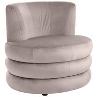 Designsessel Magari - Edelstahlfarben/Altrosa, Trend, Textil (90/82/85cm) - Livetastic