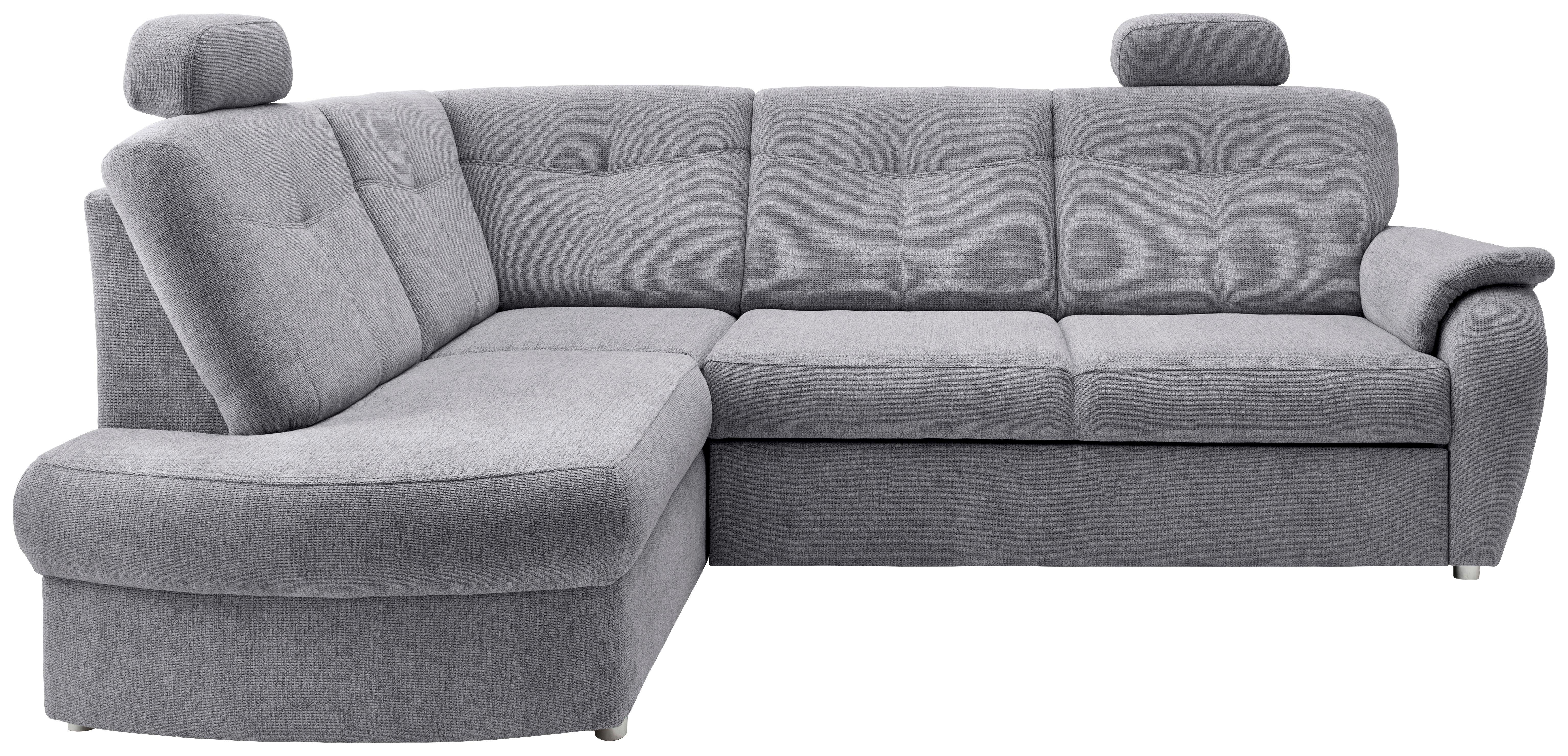 Eckschlafsofa Rosali Silberfarben S: 180x264 Cm - Chromfarben/Silberfarben, MODERN, Textil (180/264cm) - Livetastic