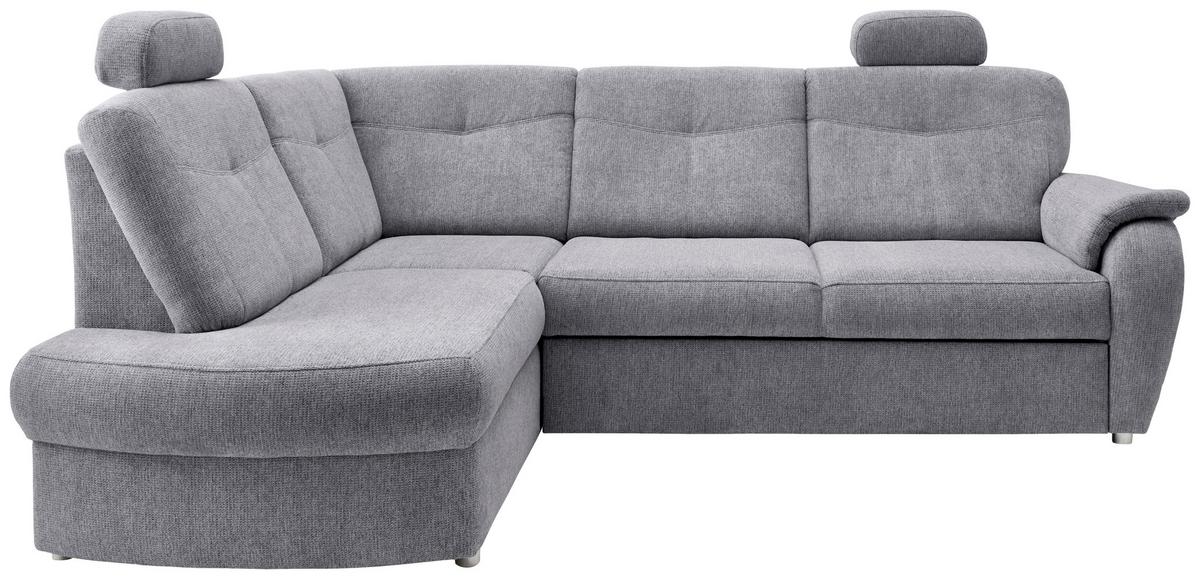 Eckschlafsofa Rosali Silberfarben S: 180x264 Cm - Chromfarben/Silberfarben, MODERN, Textil (180/264cm) - Livetastic