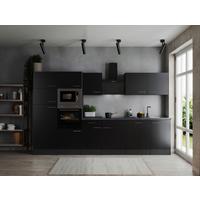 Küchenblock Oliver Grau, Schwarz B: 340 cm - Schwarz/Grau, Design, Holzwerkstoff (340cm) - Respekta