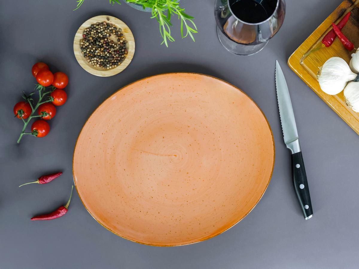 Steaktellerset Keramik, Terracotta - Terracotta, Basics, Keramik - Creatable
