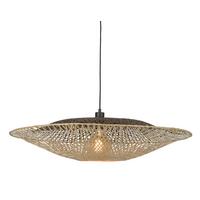 Hängeleuchte Kalimantan 1-Flammig - Hellbraun/Schwarz, Natur, Naturmaterialien (87/21cm) - Good & Mojo