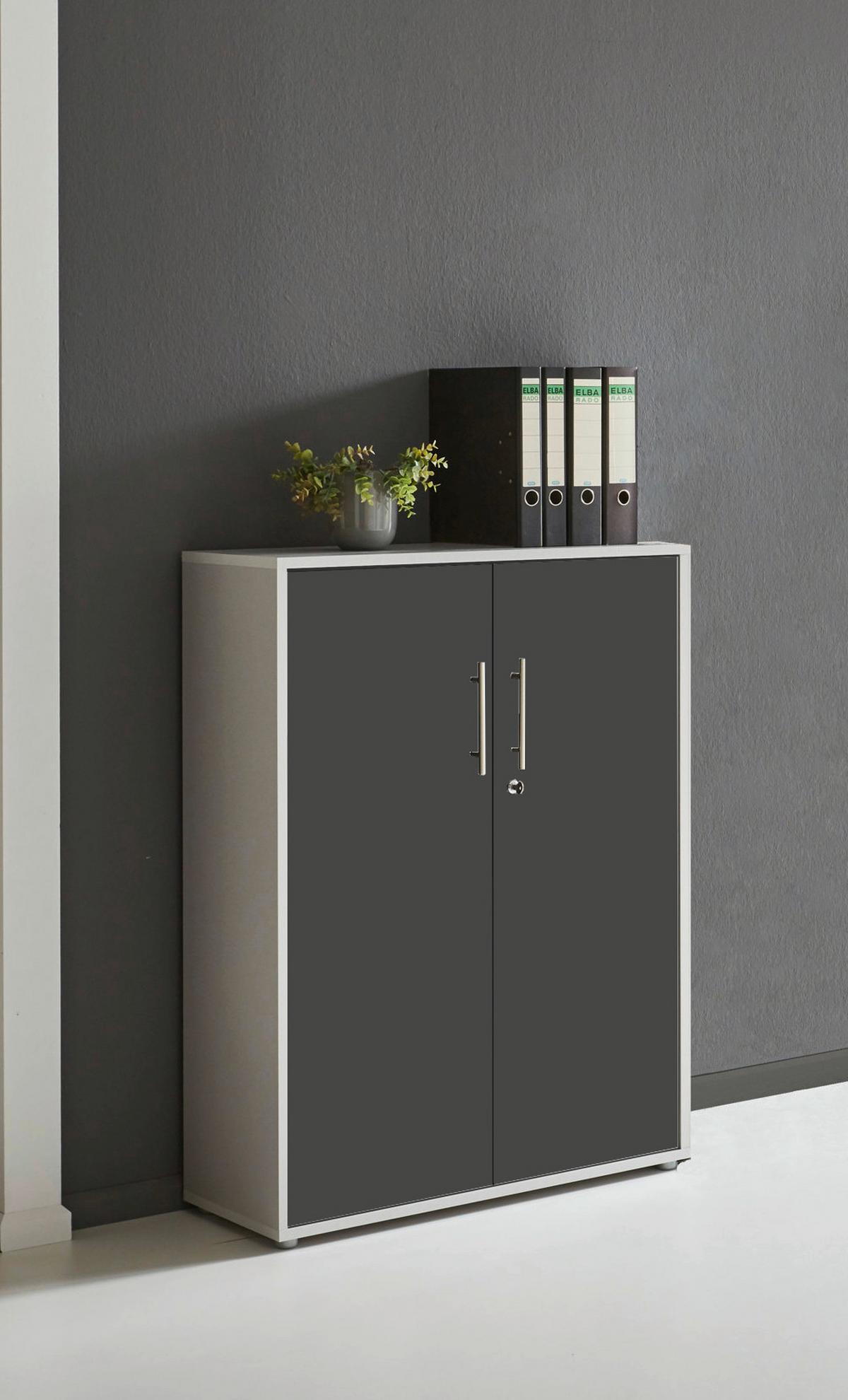 AKTENSCHRANK OFFICE EDITION - Anthrazit/Grau, MODERN, Holzwerkstoff (84,4/113,6/33cm) - MID.YOU