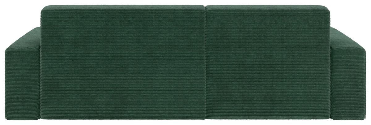 Ecksofa Dunkelgrün S: 162x246 cm - Dunkelgrün/Schwarz, MODERN, Textil (162/246cm) - Trendmanufaktur