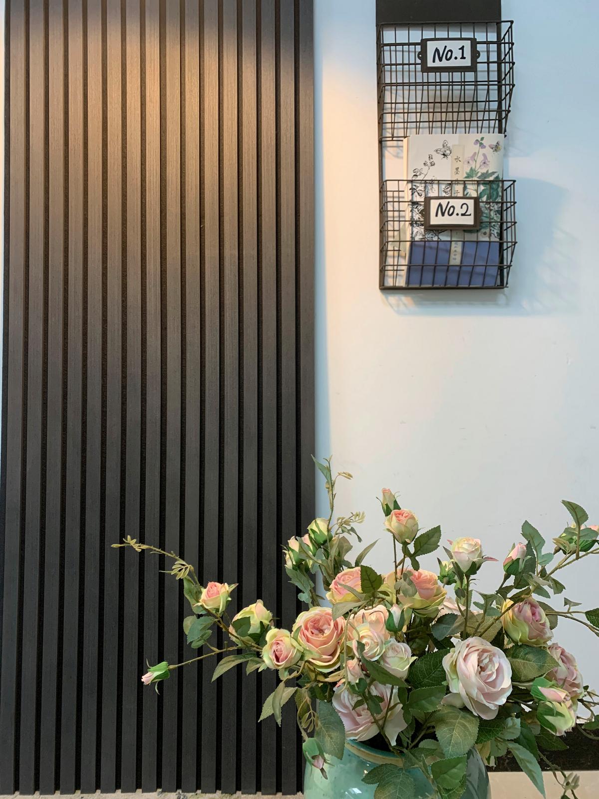 Akustikpaneel Black Oak - Eichefarben/Schwarz, Trend, Holz/Kunststoff (60/120cm) - Homezone