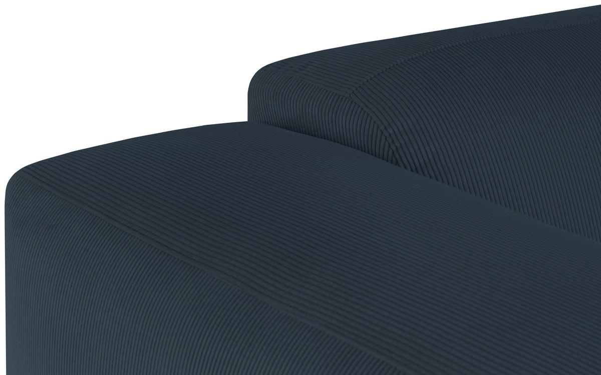 Ecksofa Hannah Blau 252x170 Cm - Blau/Schwarz, Design, Textil (252/170cm) - MID.YOU