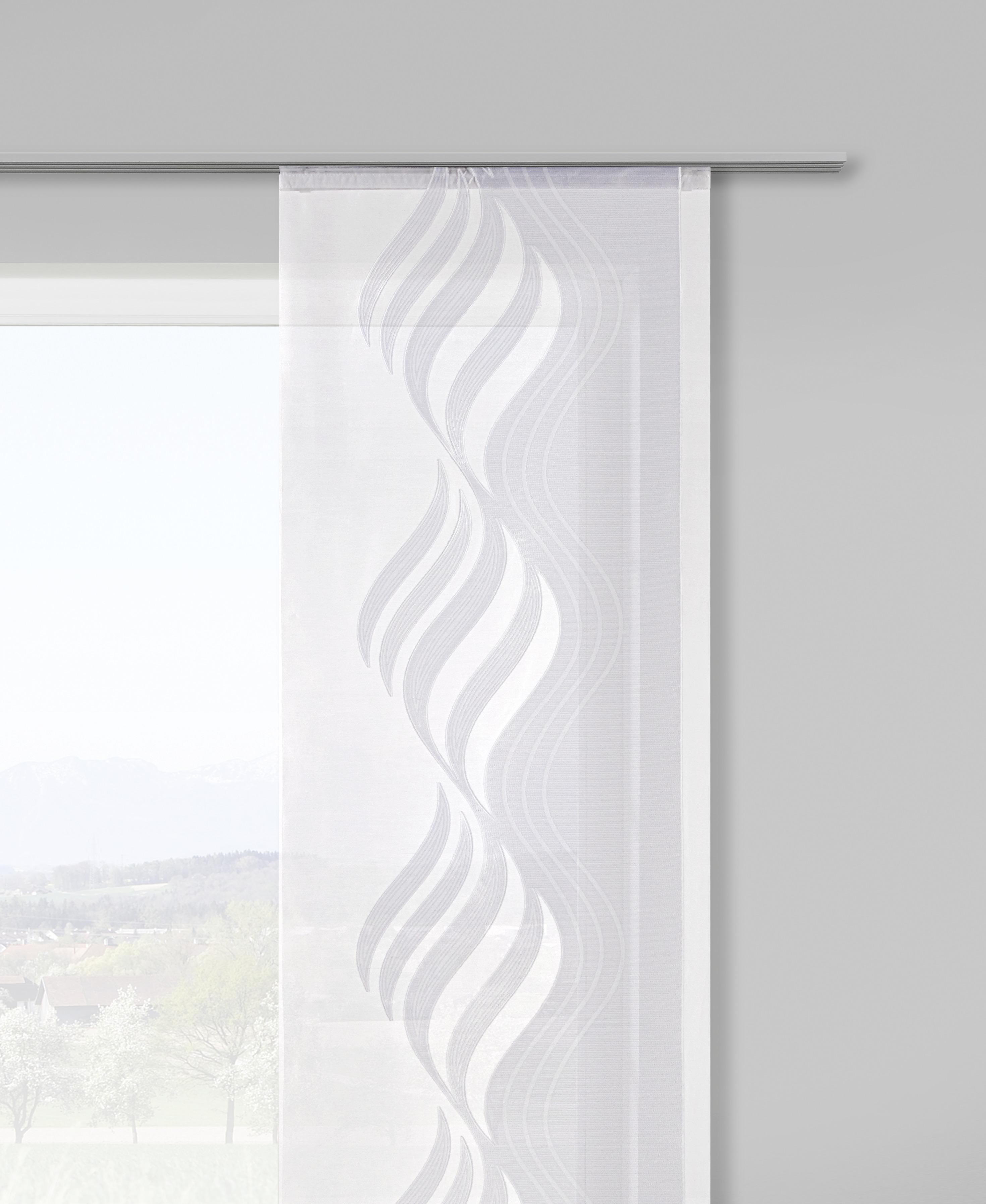 PANELOVÝ ZÁVES PAULA - biela, Romantik / Landhaus, textil (60/245cm) - Modern Living