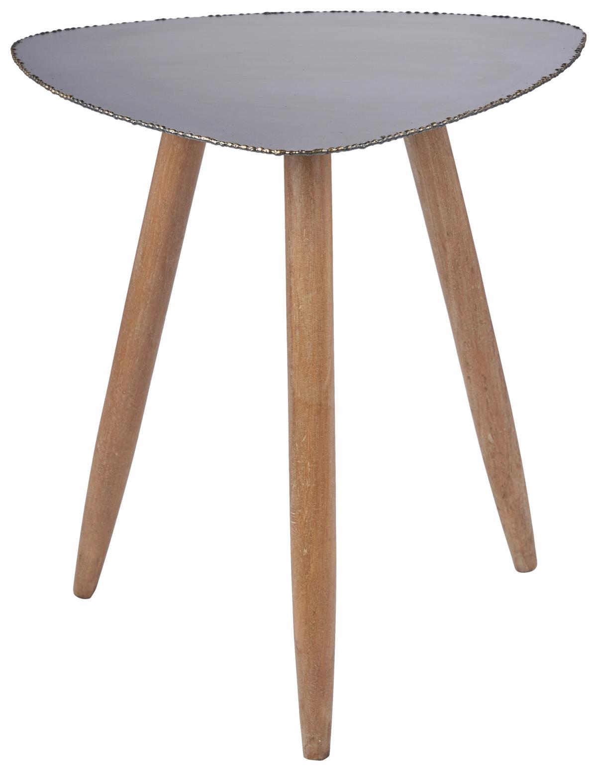 Coutisch Aus Metall Rund Timo - Anthrazit/Braun, Basics, Holz/Metall (44/43/47cm)