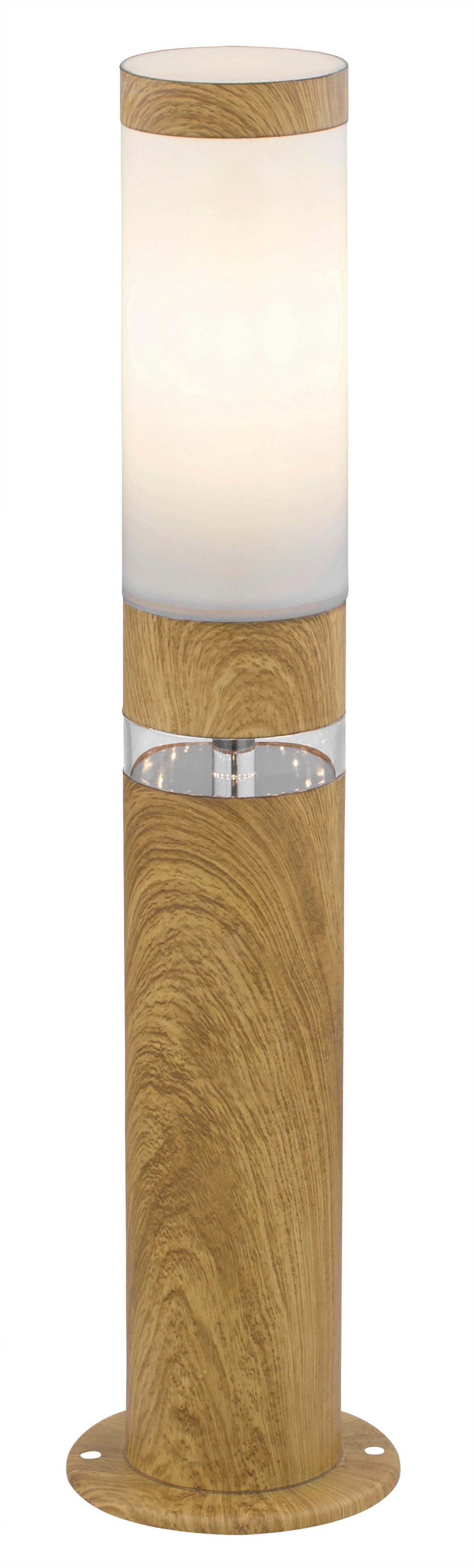 Außenleuchte 15 W Kunststoff/Edelstahl - Klar/Opal, KONVENTIONELL, Kunststoff/Metall (11,7/50cm) - Globo