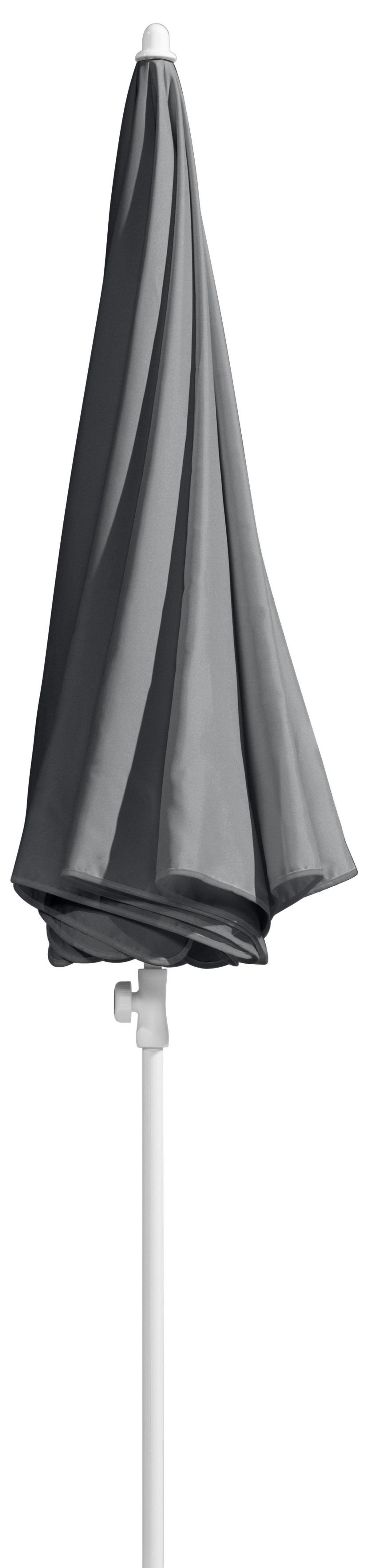 Sonnenschirm Ibiza 200x215x200cm Anthrazit - Anthrazit/Weiß, Basics, Textil/Metall (200/215/200cm) - Schneider