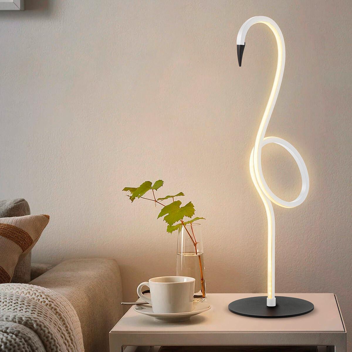 LED-Schreibtischleuchte Flamingo-Tl-Wht - Weiß, Trend, Kunststoff/Metall (15/50cm) - Elstead Lighting