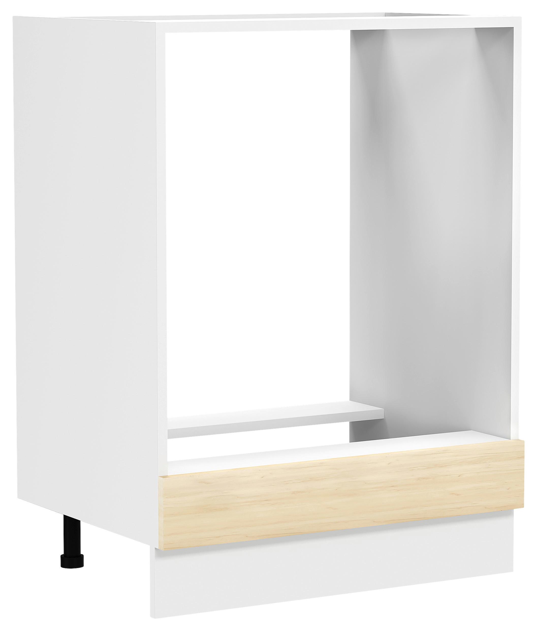 Herdumbauschrank Fasola Honigeiche/weiß B: 60 Cm - Honigeiche/Weiß, Trend, Holzwerkstoff/Kunststoff (60/82/46cm) - MID.YOU