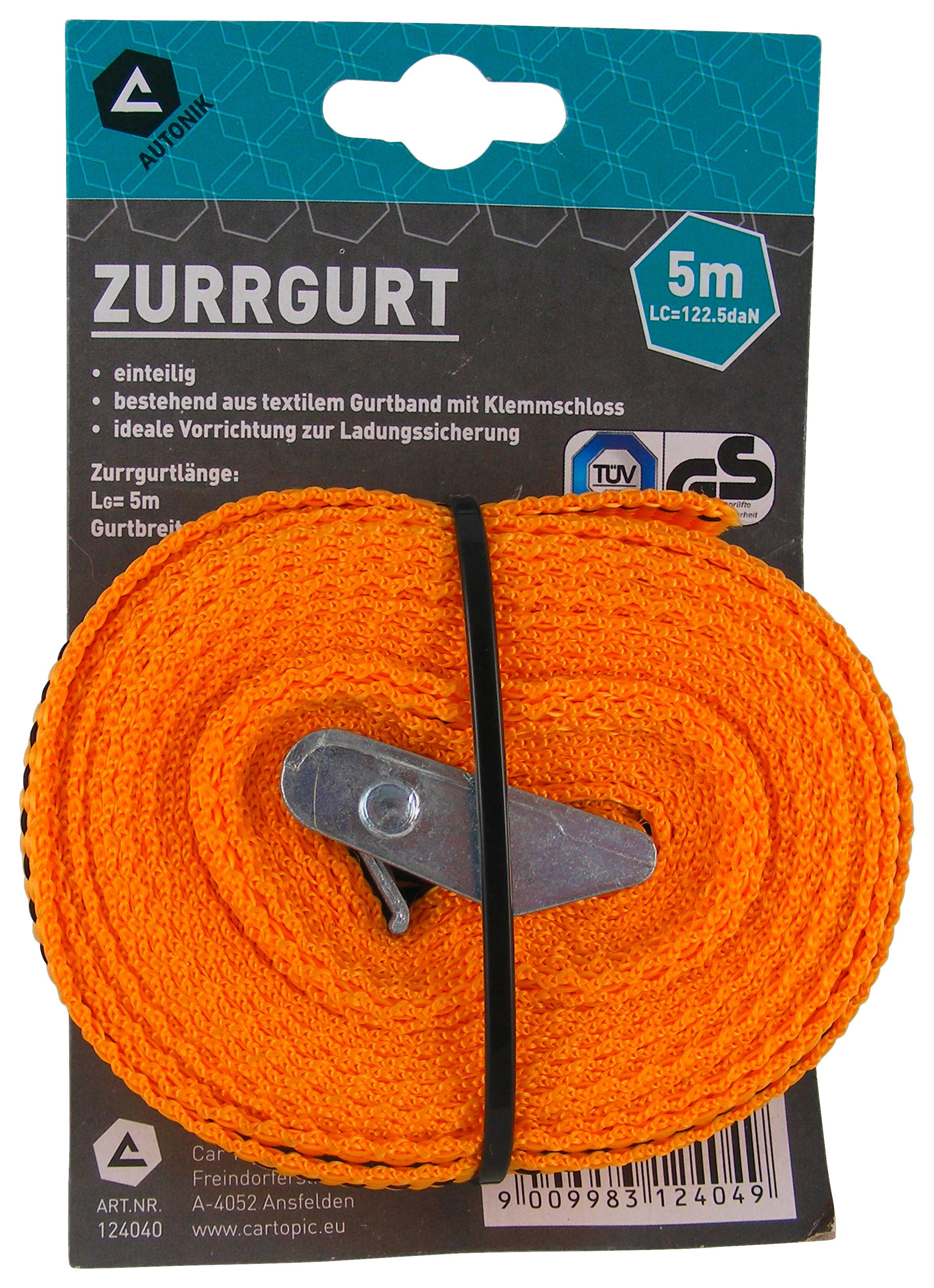 Spanngurt  L: 5 m mit Ratsche - Orange, MODERN, Kunststoff/Metall (11/22/4cm)