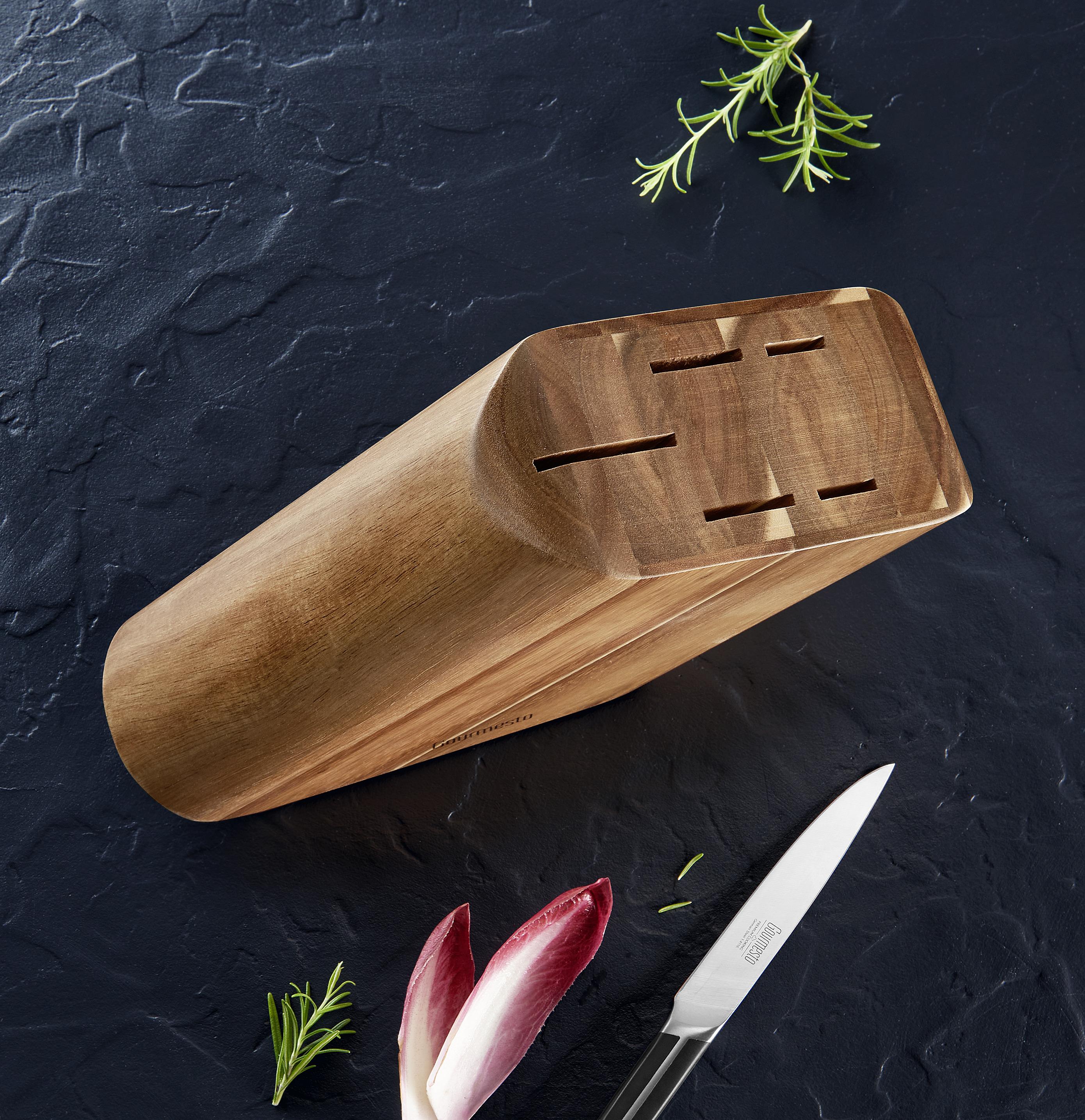 BLOK NA NOŽE PROFI LINE - barvy akácie, Konvenční, dřevo (28,9/8,2/18,7cm) - Gourmesto