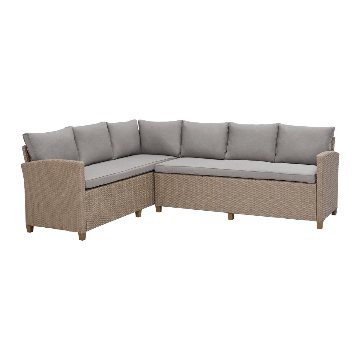 TERASOVÁ SEDACÍ SOUPRAVA Liow - černá/hnědá, kov/textil (175/235cm) - Modern Living