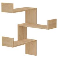 Wandregal Luksa Eckregal - Eichefarben, Design, Holzwerkstoff (60/90/22cm) - Livetastic