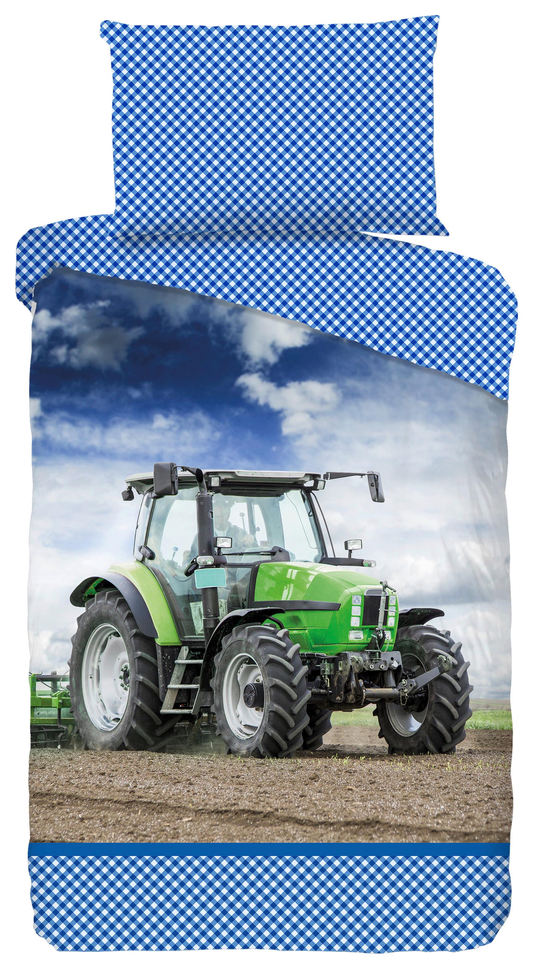 Bettwäsche 140x200 cm Traktor Renforce, Multicolor