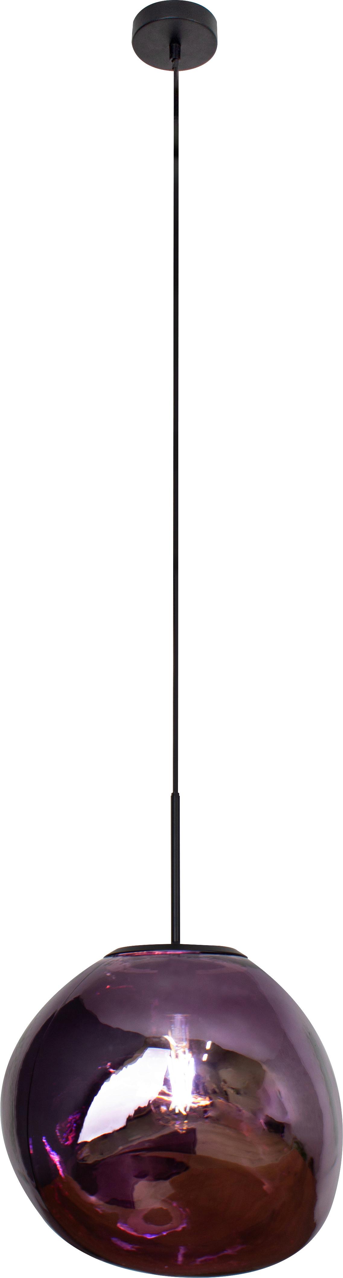 Hängeleuchte Canopus Lila D: 36 cm - Lila, Basics, Glas (36/150cm)