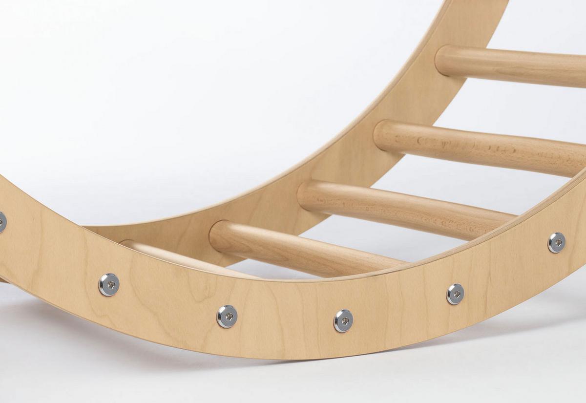 Kletterbogen und Wippe Kari - Birkefarben/Buchefarben, Basics, Holz (104/46cm) - Pinolino