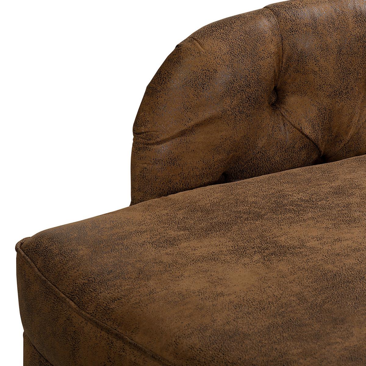 Récamiere Pako Braun B: 185cm - Braun, Design, Textil (185/93/75cm) - Livetastic