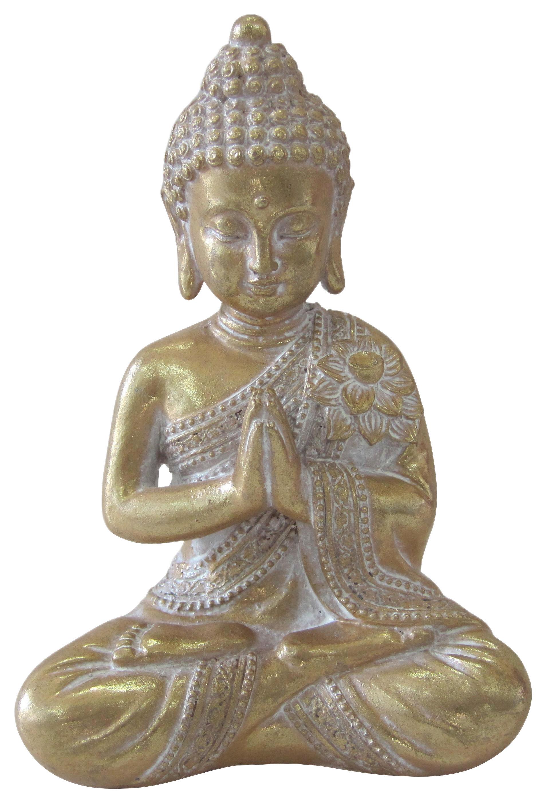 Buddha Sumana - Goldfarben, KONVENTIONELL, Kunststoff (10/6,5/14,5cm) - Luca Bessoni